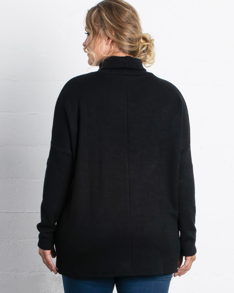 Women's black new arrivals turtleneck tunic